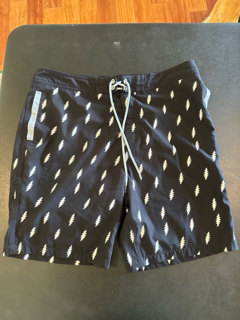 Section 119 Grateful Dead Men's Black Lightning-Print Swim Trunks Size Waist 34